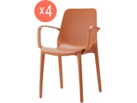 Комплект пластиковых кресел Ginevra Set 4
