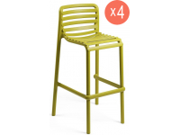 Комплект пластиковых барных стульев Doga Stool Set 4