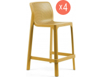 Комплект пластиковых полубарных стульев Net Stool Mini Set 4