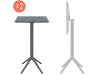 Комплект пластиковых барных складных столов Sky Folding Bar Table 60 Set 2