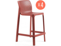 Комплект пластиковых полубарных стульев Net Stool Mini Set 4