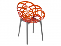 Кресло прозрачное Flora, 590х600х830 мм