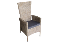 Кресло-реклайнер плетеное с подушкой Capri