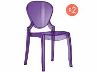 Комплект прозрачных стульев Queen Set 2