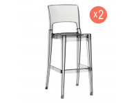 Комплект барных прозрачных стульев Isy Antishock Set 2